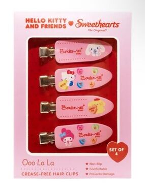 Hello kitty and friends X sweethearts X crème shop crease-free hair clips